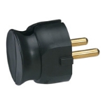 Slika Utikač 2P 16A 230V ugaoni tanak crni Legrand