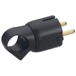 Slika Utikač 2P+E 16A 230V ugaoni prsten crni Legrand