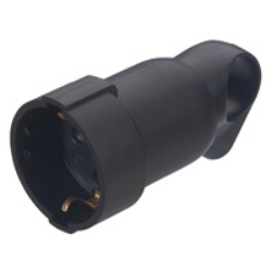 Slika Utičnica 2P+E 16A 230V pod uglom prsten crna Legrand