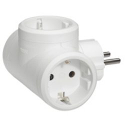 Slika Utičnica razdelna T 3x2P+E 16A 230V bela Legrand