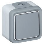 Slika Taster nadgradni 10A N/O IP55 sivi Plexo Legrand