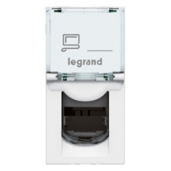 Slika Priključnica računarska modularna 1M RJ45 CAT 5e UTP bela Mosaic Legrand