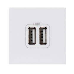 Slika Punjač USB modularni 1M dupli beli Mosaic Legrand