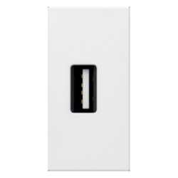 Slika Priključnica USB modularna 1M 2.0 data bela Mosaic Legrand
