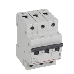 Slika Osigurač automatski 3P 10A kriva C 6kA Rx3 Legrand