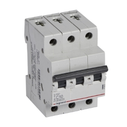 Slika Osigurač automatski 3P 10A kriva C 6kA Rx3 Legrand