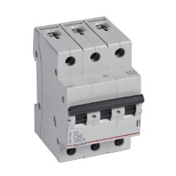 Slika Osigurač automatski 3P 50A kriva C 6kA Rx3 Legrand