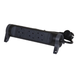 Slika Kabal produžni sa prekidačem H05VV-F 3x1.5mm2 1.5M 3 priključna mesta 2P+E crni/tamno sivi Legrand