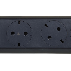 Slika Kabal produžni sa prekidačem H05VV-F 3x1.5mm2 1.5M 3 priključna mesta 2P+E crni/tamno sivi Legrand