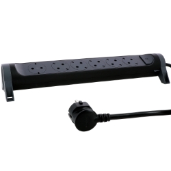 Slika Blok produžni 6x2P+E 1.5M crni Legrand