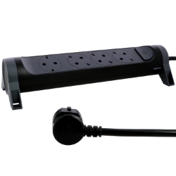 Slika Kabal produžni sa prekidačem H05VV-F 3x1.5mm2 3M 4 priključna mesta 2P+E crni Legrand