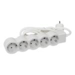 Slika Kabal produžni H05VV-F 3x1.5mm2 1.5M 5 priključna mesta 2P+E beli/svetlo sivi Legrand