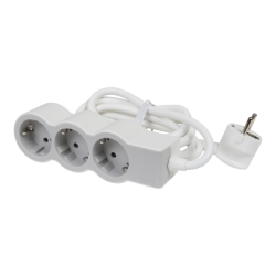 Slika Kabal produžni H05VV-F 3x1.5mm2 3M 3 priključna mesta 2P+E beli/svetlo sivi Legrand