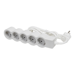 Slika Kabal produžni H05VV-F 3x1.5mm2 3M 5 priključna mesta 2P+E beli/svetlo sivi Legrand