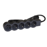 Slika Kabal produžni H05VV-F 3x1.5mm2 3M 5 priključna mesta 2P+E crni/tamno sivi Legrand