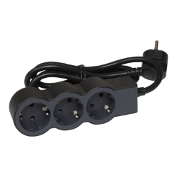 Slika Kabal produžni H05VV-F 3x1.5mm2 5M 3 priključna mesta 2P+E beli/svetlo sivi Legrand