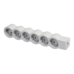 Slika Podsklop za produžni kabal 6 mesta 2P+E beli/svetlo sivi Legrand