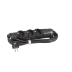 Slika Kabal produžni sa prekidačem H05VV-F 3x1.5mm2 3m 3 priključna mesta 2P+E crni Legrand