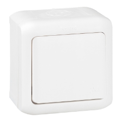 Slika Prekidač naizmenični nadgradni 10A 250VAC IP44 bela Forix Legrand