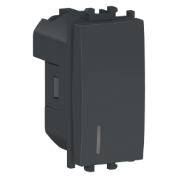 Slika Prekidač jednopolni naizmenični modularni 1M 16A 250VAC crni Easy Styl Schneider
