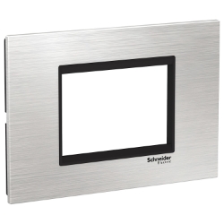 Slika Okvir 3M FLAT inox srebrni/crni Easy Styl Schneider