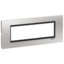 Slika Okvir 7M FLAT inox srebrni/crni Easy Styl Schneider