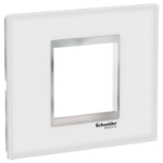 Slika Okvir 2M FLAT stakleni beli/hrom Easy Styl Schneider