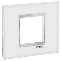 Slika Okvir 2M FLAT stakleni beli/hrom Easy Styl Schneider