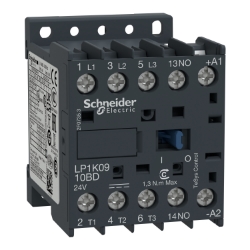 Slika Kontaktor 3P (3NO) 9A AC-3 špulna 24V DC sa signalnim kontaktima 1NO Schneider