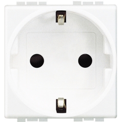Slika Priključnica 2P modularna 2M 16A 230V 2P+E bela Living Light Legrand