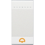 Slika Maska prekidača 1M oznaka zvono beli Living Light Legrand