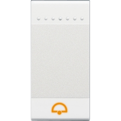 Slika Maska prekidača 1M oznaka zvono beli Living Light Legrand