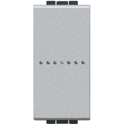 Slika Prekidač naizmenični modularni 1M 16A aksijalni aluminijum Living Light Legrand