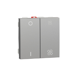Slika Ventilatorski prekidač on/off 2 brzine 10A 2M alu Schneider