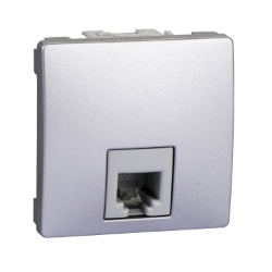 Slika Priključnica telefonska modularna 1M RJ11 aluminijumska Unica Top/Class Schneider