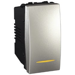 Slika Prekidač jednopolni modularni 1M 16AX 250VAC aluminijumski Unica Top/Class Schneider