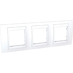 Slika Okvir 6M MODE H71 trostruki beli/beli Unica Plus Schneider