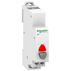 Slika Taster Acti9 iPB 1NC jednostruki sivi indikatorska lampica crvena 12-48VAC/DC Schneider