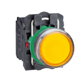Slika Taster svetleći narandžasti O22 udubljeni povratak 1NO+1NC 110...120V Schneider