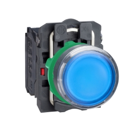 Slika Taster svetleći plavi fi22 NO+NC 230V AC Harmony XB5 Schneider
