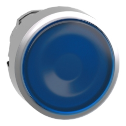 Slika Glava tastera svetlećeg fi22 integrisan LED metalna IP66 plava Harmony XB4 Schneider